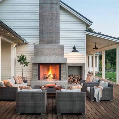 Top 60 Best Patio Fireplace Ideas - Backyard Living Space Designs