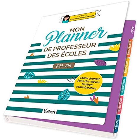 Mon Planner de professeur des écoles 2020 2021 Cahier journal Suivi