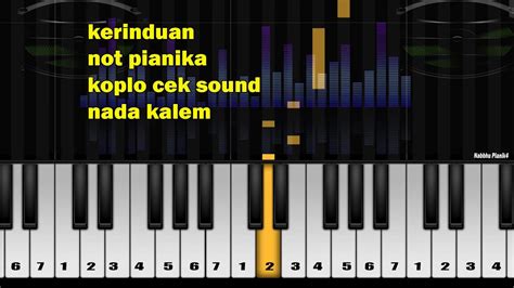 Kerinduan Not Pianika Instrumen Koplo Full Bass YouTube