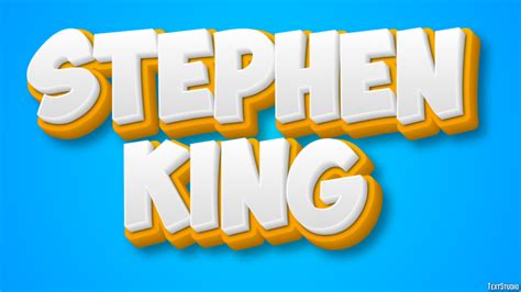 Stephen King Text Effect and Logo Design Celebrity