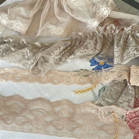 Art Vintage Lace Assortment Of Beige Nude Taupe Various Lengths Poshmark