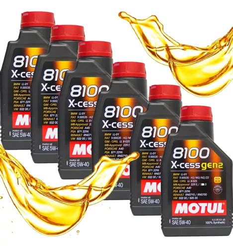 Kit De Aceite Sint Tico Para Autom Vil Motul X Cess W De