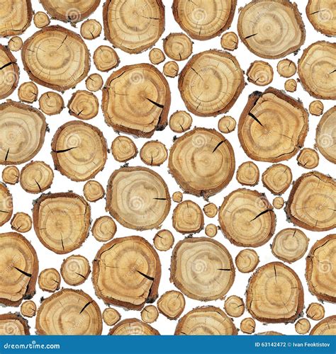 Wood Slice Seamless Stock Photo Image Of Ring Bark 63142472