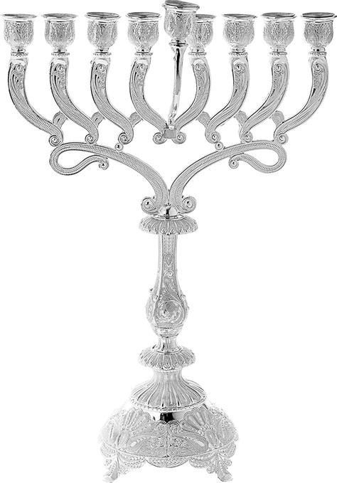 Amazon Legacy Judaica Silver Plated Tall Chanukah Menorah