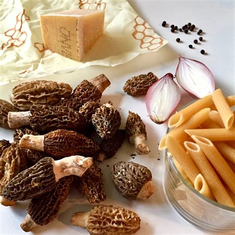 Morels, Shallots, Fresh Black Pepper, and Parmesan Cheese Tumbled into