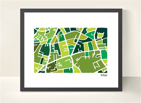 Rathgar Map Original Illustration Print - Etsy