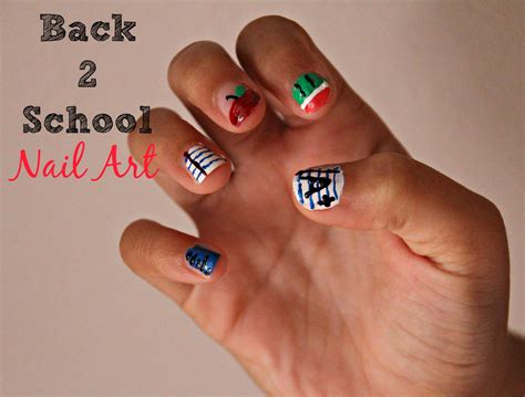 back to school nails simple 1