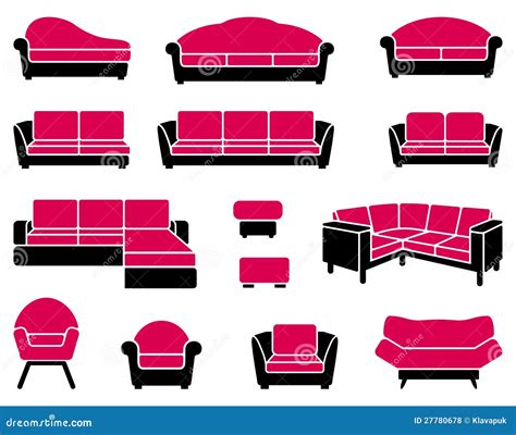 Lehnsessel Und Sofas Vektor Abbildung Illustration Von Entspannung