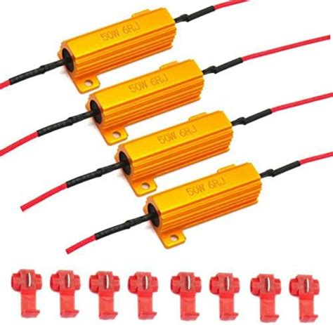 Amazon 4PCS ARTR 50W 6ohm Load Resistors Fix LED Bulb Fast Hyper