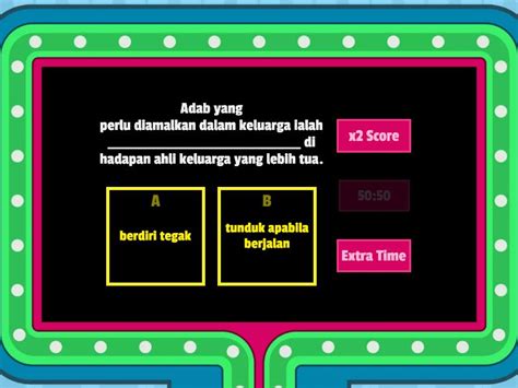 Cara Menunjuk Adab Yang Perlu Diamalkan Dalam Keluarga Gameshow Quiz