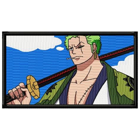 Roronoa Zoro Sword Embroidery Design Sizes