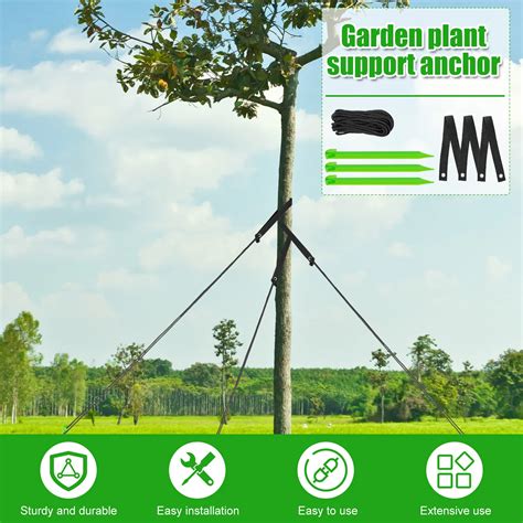 3pcs Tree Stake Kit Support For Leaning Tree 12inch Young Tree Staking