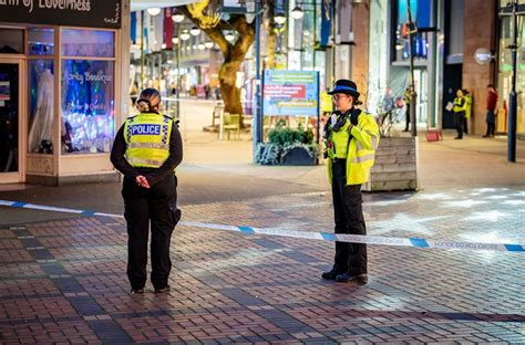 Crime scene in Swindon town centre after huge brawl breaks out