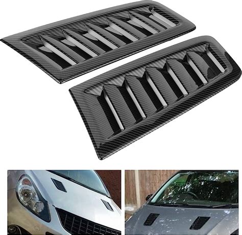 Buy Our Best Brand Online Carbon Fiber Qiilu 2pcs Car Hood Vent Scoop