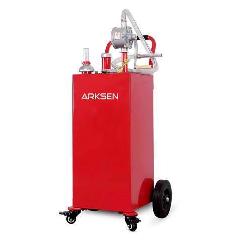 Arksen 30 Gallon Portable Gas Caddy Fuel Storage Tank Large Gasoline