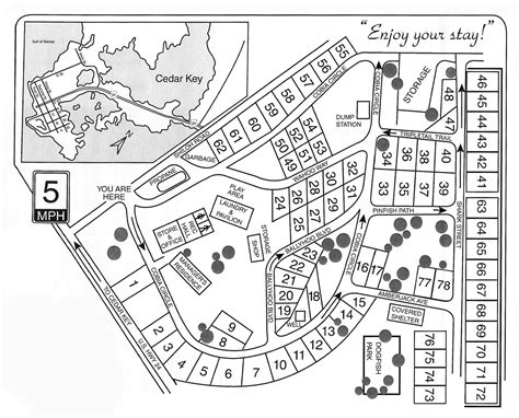 Map Cedar Blessings Rv Park Rv Campground Cedar Key Fl