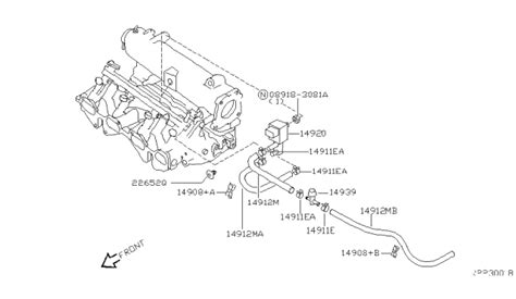 Engine Control Vacuum Piping 2004 Nissan Sentra