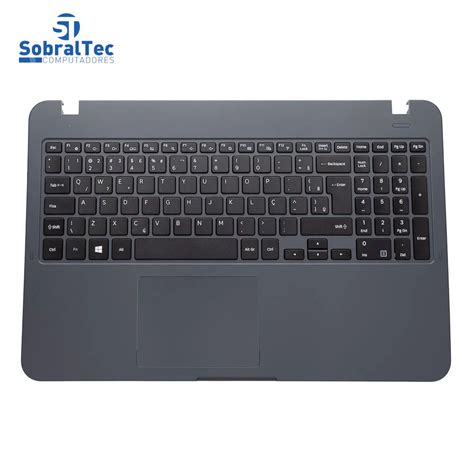 Teclado Para Notebook Samsung Expert X41 NP300E5K Top Cover Cinza