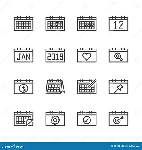 Sistema Relacionado Del Icono Del Calendario Ilustraci N Del Vector