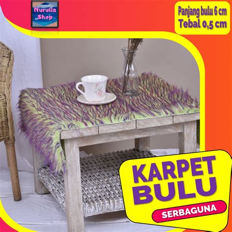 Jual Taplak Meja Bulu Serbaguna Dengan Bahan Bulu Korea Terbaik