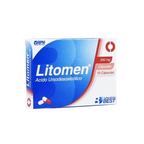 Litomen Ácido Ursodesoxicólico 300mg x 10 Cápsulas Best Farmadon