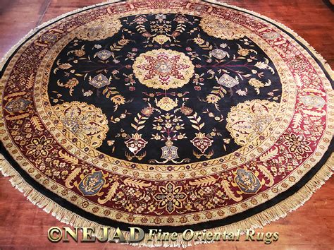 Nejad 22245 10 Round Signature Masterpiece Tabriz M022bkbr Rug 100