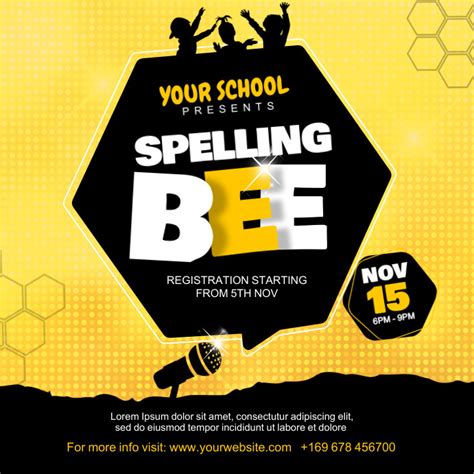 Spelling Bee School Poster Template Postermywall