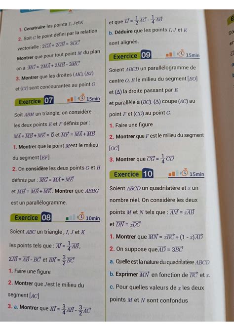 SOLUTION Vecteurs Du Plan Les Exercices Et Les Corrig S Studypool