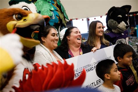 Fourteen Pac-12 mascots shock a Santa Clara teacher with a 10,000 award