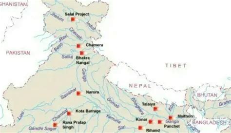 Bhakra Nangal Dam Map