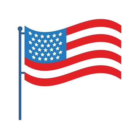 usa flag flat style icon 2603441 Vector Art at Vecteezy