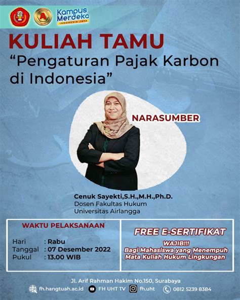 Kuliah Tamu Hukum Lingkungan Fakultas Hukum Uht