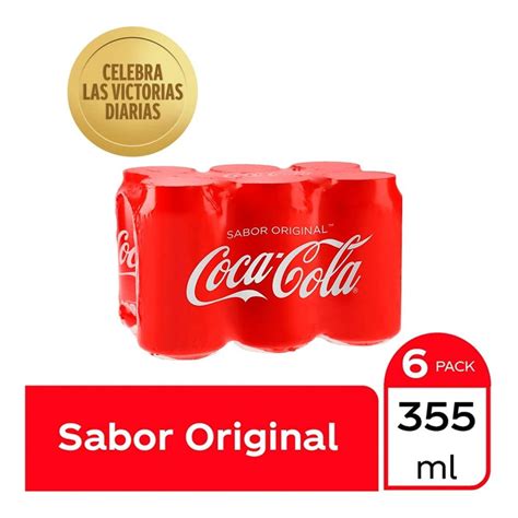 Refresco Coca Cola Sabor Original 6 Latas De 355 Ml Cu Walmart