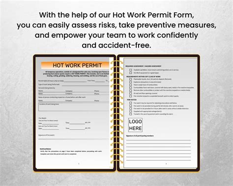 Hot Work Permit Editable Template Etsy UK