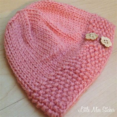 Free Knitting Patterns For Baby Bonnets On Straight Needles Hi