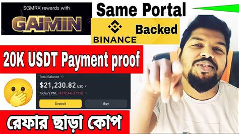 20K USDT Payment Proof Without Refer Same Protal 1000 Earning