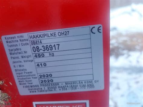 Hakki Pilke OH 27 KLAPIKONE KUIN UUSI puun ja polttopuun käsittely