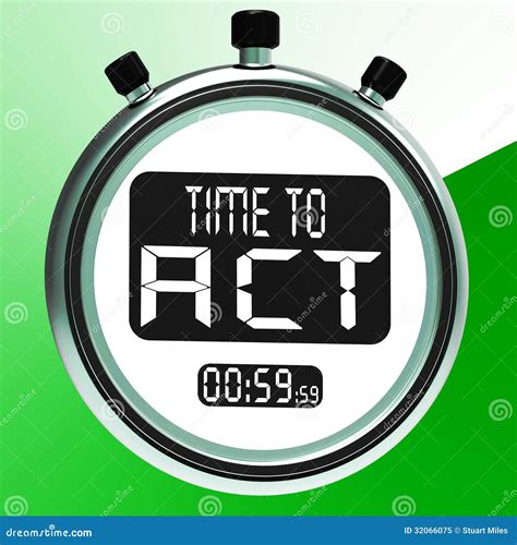 Time To Act Message Showing Urgent Action Stock Illustration