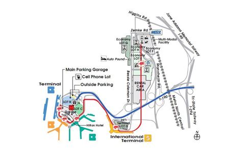 O Hare Airport Parking Map