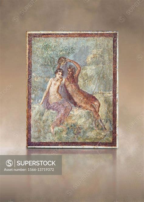 Roman Nero Period Fresco Wall Painting Of Perseus And Andromeda From A