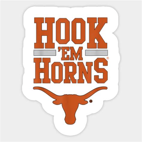 HOOK EM HORNS - Football - Sticker | TeePublic