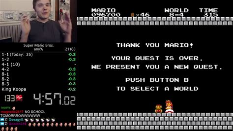 Speedrun Di Nuovo Super Mario Bros Massacrato In 4 56 878 Record