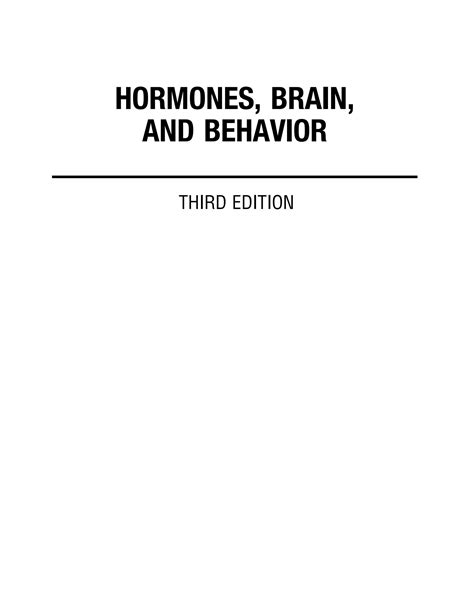 SOLUTION: Hormones brain and behavior - Studypool