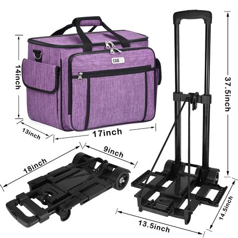 Snapklik Cab Rolling Sewing Machine Case Detachable Rolling