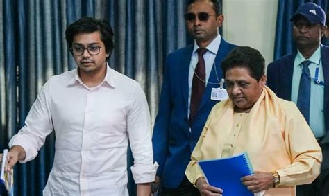 Bsp Chief Mayawati Announces Nephew Anand Akash As Successor