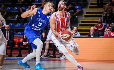 Luca Vildoza terminó con un doble doble en la derrota de Estrella Roja