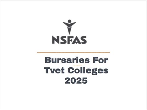 Bursaries For Tvet Colleges 2025 - TVET Colleges