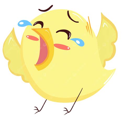 Cute Yellow Chic Crying Character Comic Drawing Cartoonchicken Little ...