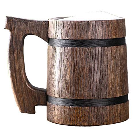 Wooden Beer Mug Groomsmen Beer Mug Pirate Medieval Viking Beer Stein Dungeons Dragons