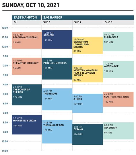 Hiff29 Daily Schedule Hamptons International Film Festival